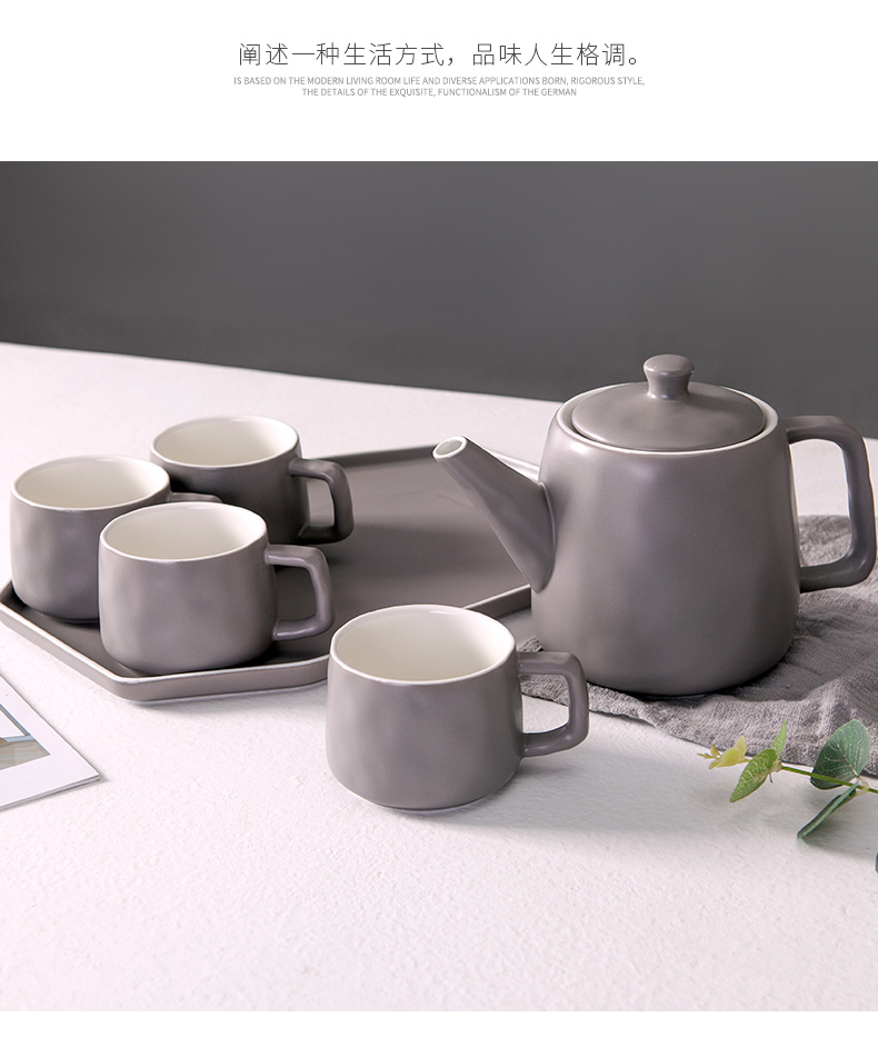 Japanese tea set home sitting room ceramic teapot teacup kettle cold tea kettle cup of water glass suits for