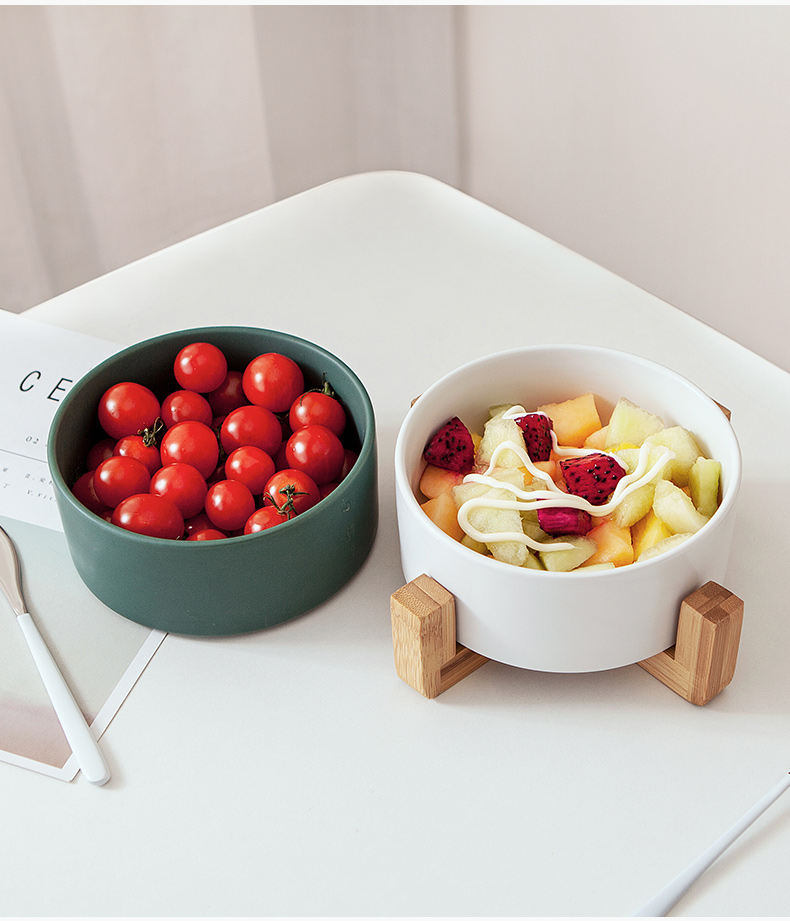 Creative Nordic ins snack plate of fruit salad bowl matte enrolled porcelain dry fruit bowl mercifully rainbow such use rainbow such as bowl soup bowl