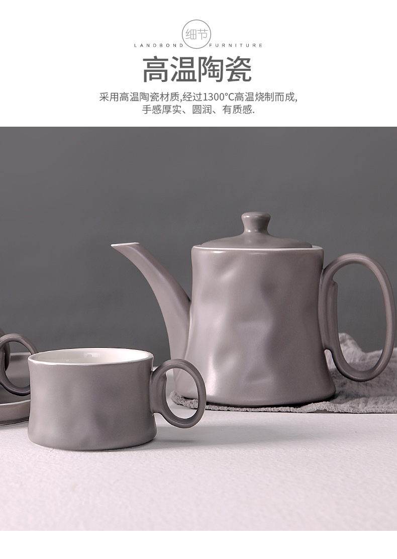 Chinese style home sitting room, dining - room ceramic tea tea set teapot tea kettle cup cold water with a suit