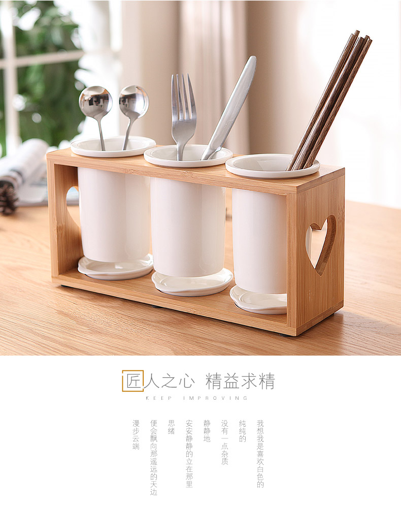 Bamboo chopsticks tube household chopsticks chopsticks chopsticks basket cage drop ceramics tableware chopsticks spoons to receive shelf