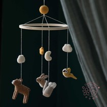 There are new colors Division Marwarm Hall Sebra handmade wool felt bed bell bed hanging childrens room crib decoration Nordic