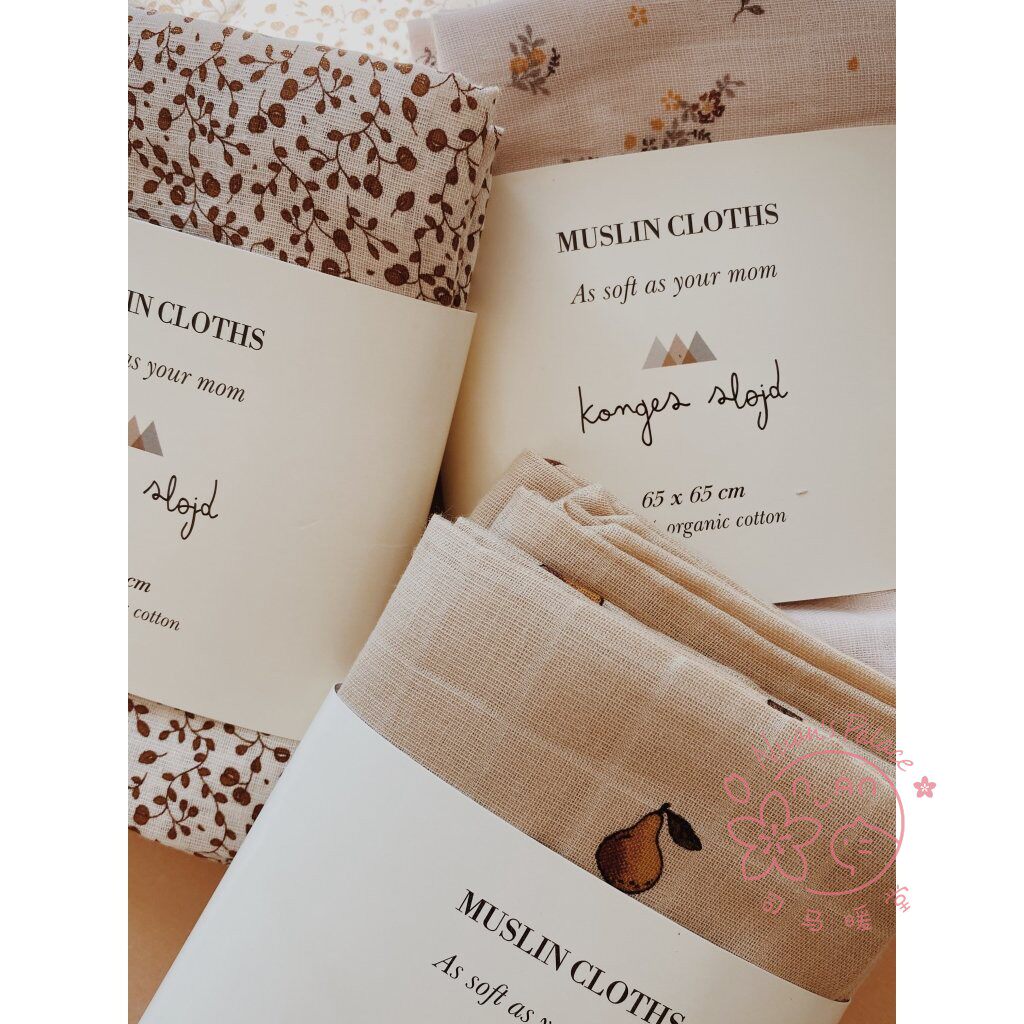 Domestic stock Denmark Konges Slojd Infant baby organic cotton yarn cloth towel Multi-purpose saliva towel