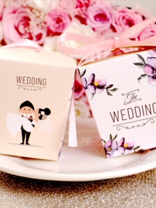 Big Sale Candy Box European Style Wedding Celebration Supplies Creative Paper Box Fresh Hand Gift Box Packaging Gift