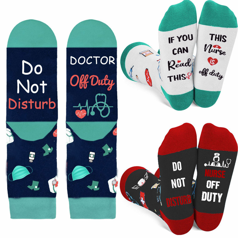 Creative English Letter Socks Off-Duty Doctor Nurse Teacher Holiday Cotton Socks Gift Mid-Calf Socks Socks Creative English Letter Socks Off-Duty Doctor Nurse Teacher Holiday Cotton Socks Gift Mid-Calf Socks Socks