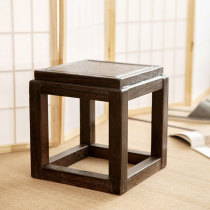 Chinese solid wood small bench Household shoe stool Living room cushion small wooden stool Zen piano stool Square coffee table Low stool