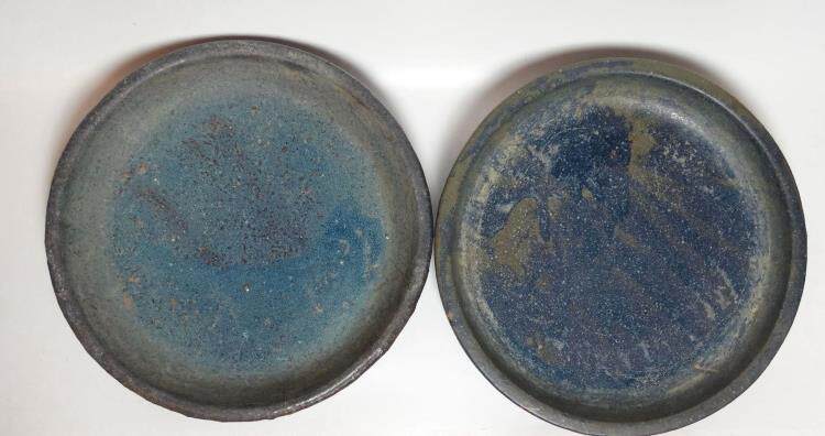 10240# Antique old bag has been identified in the late liberation of the Republic of Yijun glaze purple sand pot button