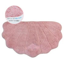 Shell pink sweet beauty bathroom home toilet entrance bathroom bathroom water absorbent anti-slip mat non-slip mat