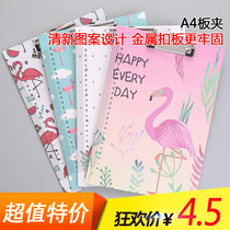 A4 board clip storage Display supplies writing board students cute animation cardboard multifunctional hard board menu folder
