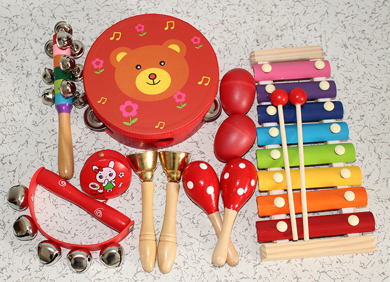 Orff bộ gõ 23 bộ kết hợp giáo dục sớm giáo dục âm nhạc giảng dạy hỗ trợ đồ chơi bộ gõ của trẻ em trống trẻ em