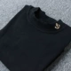 Áo thun bé trai cổ cao nửa đáy cotton 2018 mới mùa thu và mùa đông chà nhám cho bé quần áo mùa thu bé cổ áo thun