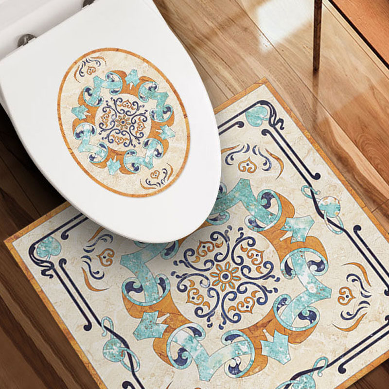 Thickened toilet lid sticker paste wall sticker waterproof toilet toilet toilet base decorative sticker self-adhesive