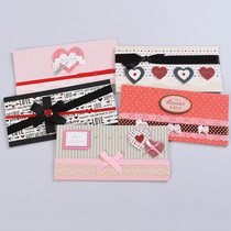 Eurono style court style greeting card handmade ribbon rhinestone card Valentine card Valentine card romantic lover card