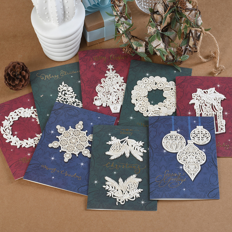 I and NoChristmas greetings cards new high-end fine business engraving stickup cards Christmas cards 2002