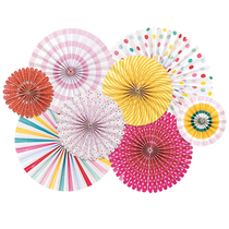 Iheo DIY handmade origami party decoration set birthday party decoration paper fan EPF