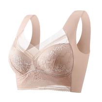 Plus size mothers underwear womens pure cotton no rims vest style womens loose 200 pounds summer bra for middle-aged and elderly people