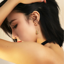 18k gilded small crowdcommuter 100 hitch a European and American minimalist Temperament Personality Drop Earrings Long Style Superior Ear Accessories