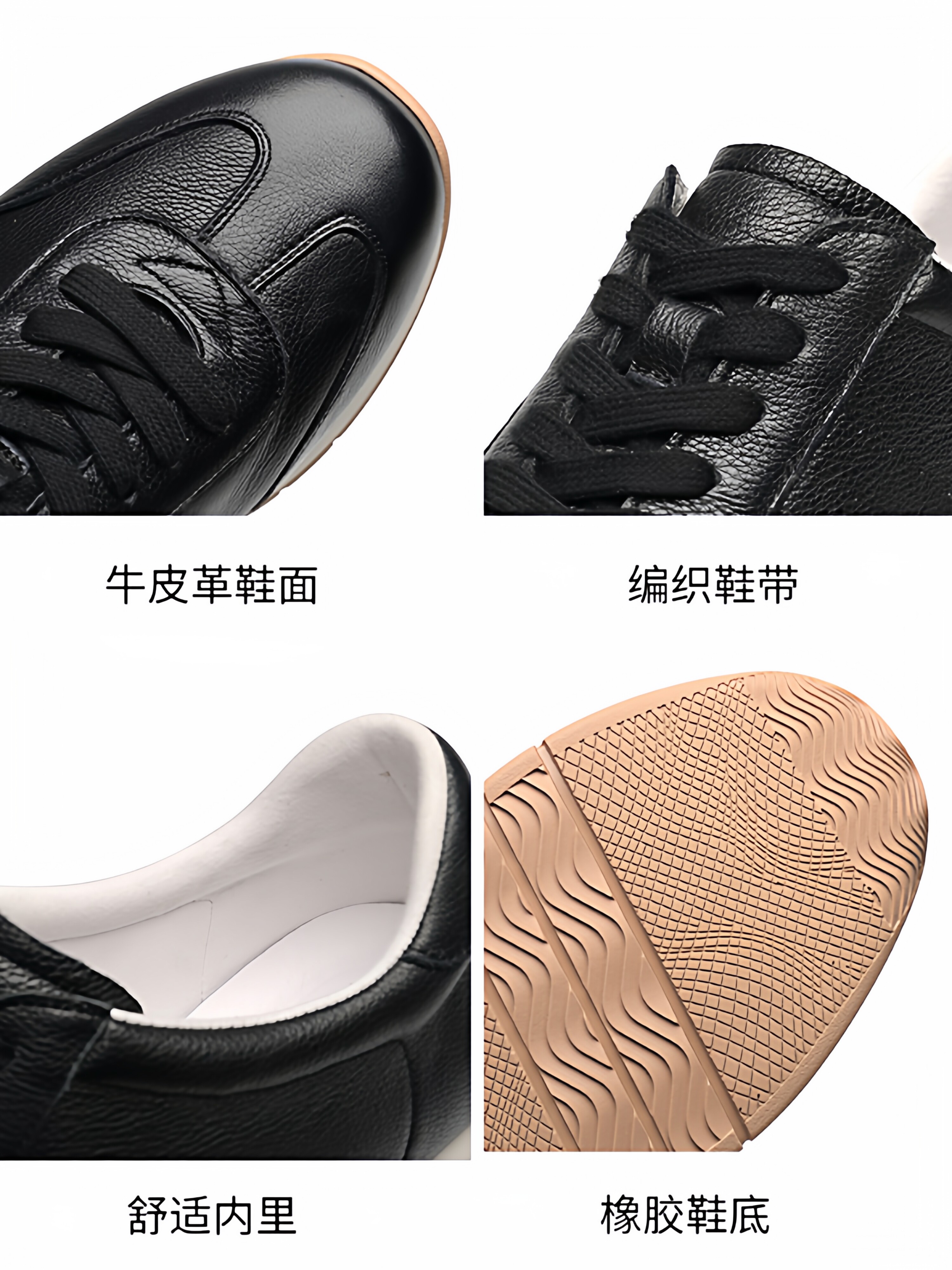 Golden Monkey Men's Shoes Spring and Autumn New Style Cowhide Sports Leisure Relaxation Versatile Jogging Cowhide Shoes Moral Training Shoes