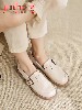 Golden Monkey Women's Shoes Spring and Autumn New Slip-on Soft Soled Lazy Commuting Cowhide British Style Retro Loafers for Women