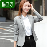 Áo khoác nữ retro đơn giản, giản dị xuân 2019 cotton mới Slim Slim đẹp trai sang trọng bộ vest nữ đẹp