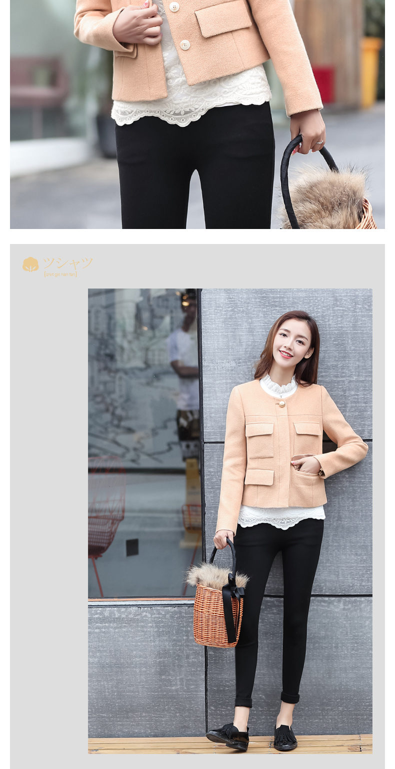 Mùa thu và mùa đông phong cách Harajuku áo len lông cừu nữ cotton 2018 mới ngắn ngắn áo len lỏng áo khoác adidas nữ