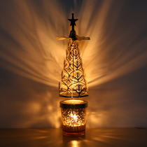 European Wrought iron rotating Candlestick Horse lantern Aromatherapy candle Romantic candlelight dinner props supplies Table decoration