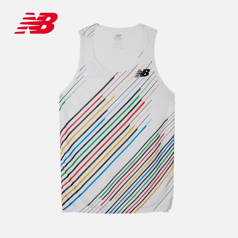 New Balance NB Official Men's Fashion Contrast Stripe Comfort Sports Knit Vest AMT01201