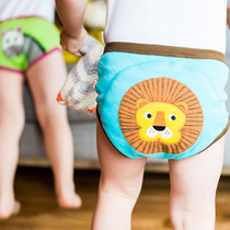 USA Zoocchini Kids Pure Cotton Cartoon Underwear Breathable Baby Urinal Training Pants Learning Pants 3 Pack