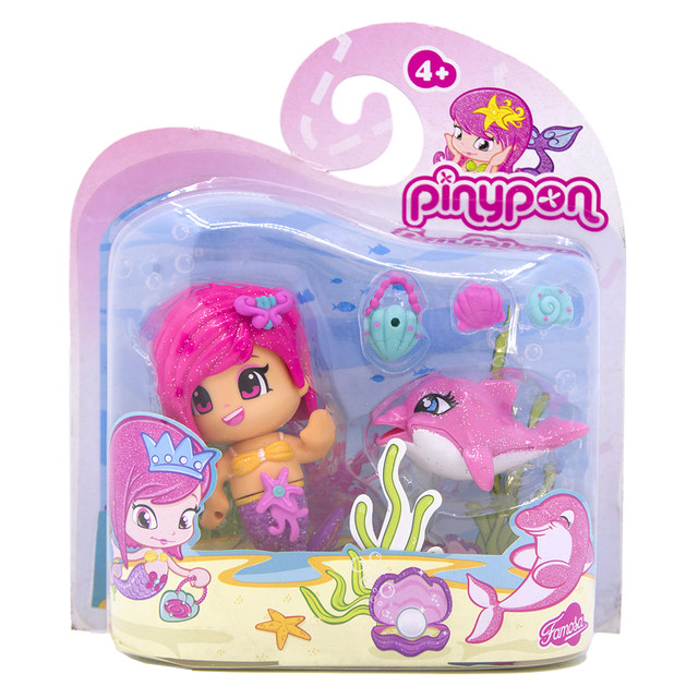 FAMOSA PINYPON mini mermaid Princess doll ສັດທະເລ dolphin seahorse pet