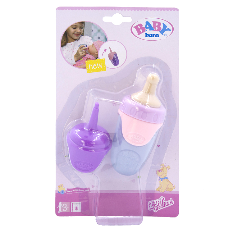 Zapf Xiafu bé sinh ra Bangbang 43cm mô phỏng búp bê phù hợp mô phỏng mút tóc phụ kiện chai âm thanh phụ kiện cho búp bê chính hãng