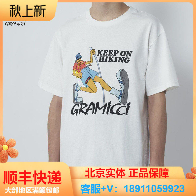 Season Clearance GRAMICCI Little Savage New Trend Casual Simple Loose Men's Short Sleeve T-Shirt G2SU-T007