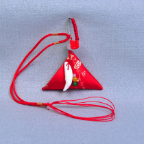 Baby safe bag Amulet Bag triangle baby carry on lanugo baby hair baby talisman bag handmade waterproof empty bag