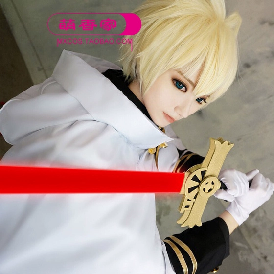 Meng Xiangjia Seraph of the End Hyakuya Mijiar Golden Anti-Alice Cosplay Wig Spot - Cosplay