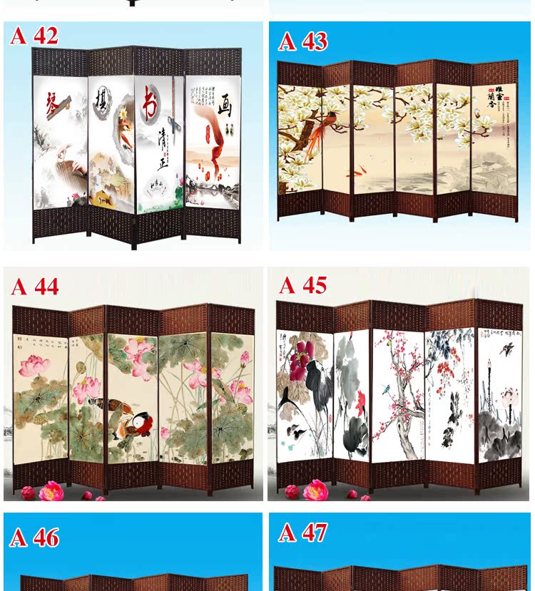 Màn hình vách ngăn phòng ngủ phòng khách di động gấp màn hình hiện đại tối giản vải rắn gỗ phòng nhà gấp hiên - Màn hình / Cửa sổ khung cửa sổ