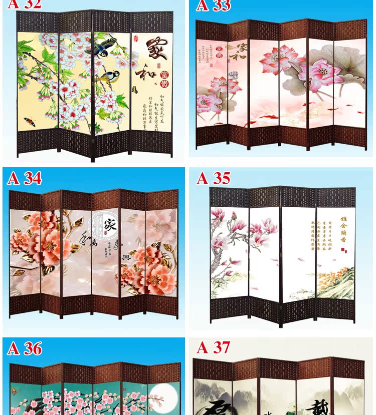 Màn hình vách ngăn phòng ngủ phòng khách di động gấp màn hình hiện đại tối giản vải rắn gỗ phòng nhà gấp hiên - Màn hình / Cửa sổ khung cửa sổ