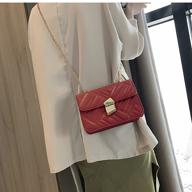 Túi xách nữ nhỏ mới 2019 phiên bản mới Hàn Quốc của túi đeo vai Messenger hoang dã túi đeo vai đơn giản thời trang túi vuông nhỏ - Túi xách nữ túi xách nữ cao cấp