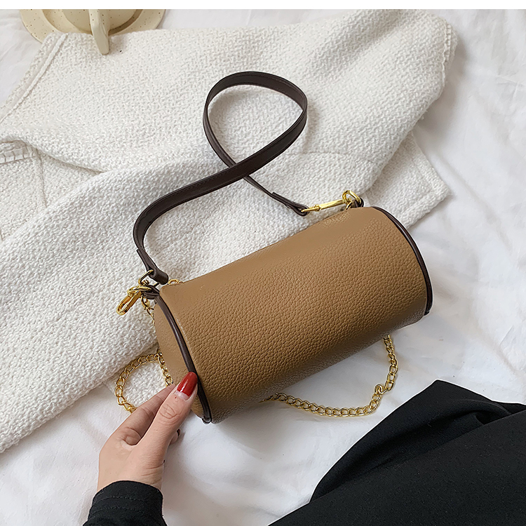 Fashion Retro Solid Color Shoulder Cylindrical Bags Wholesale Nihaojewelry display picture 2