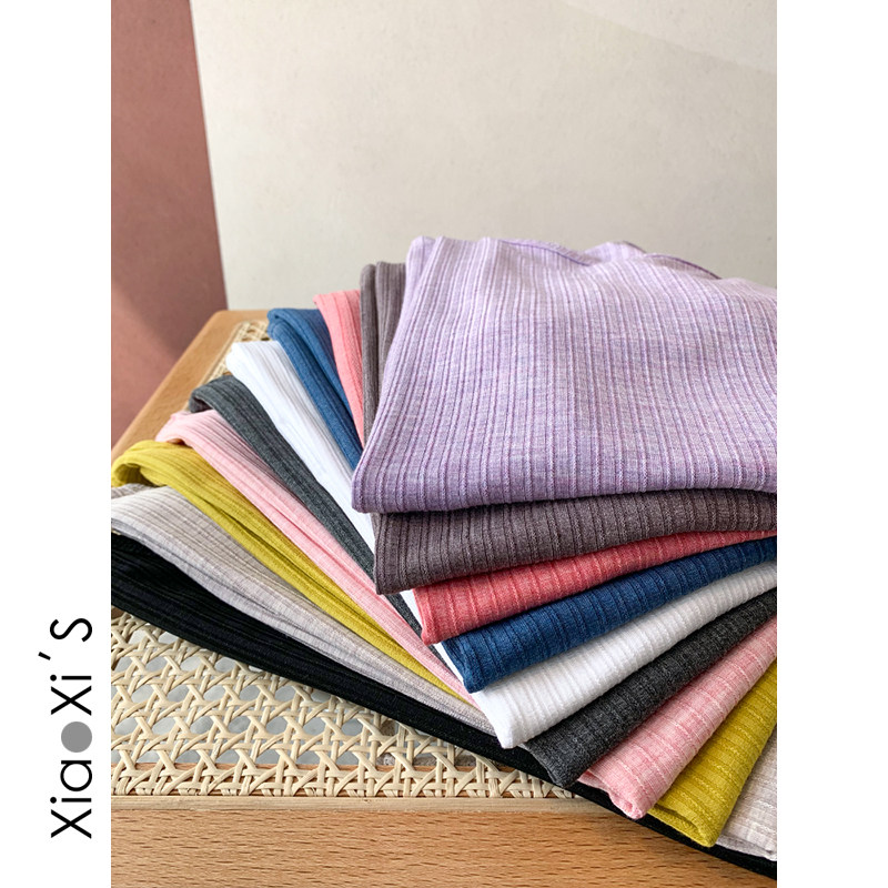 Xiaixijia) Purple Yellow T-shirt short sleeve women loose simple T-shirt base shirt women inside solid color shirt