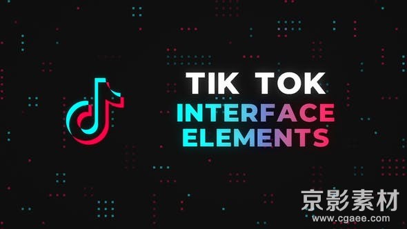 AE模板-Tik Tok抖音界面元素点赞关注元素 Tik Tok Interface Elements 26764135