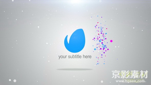 AE模板-简洁时尚粒子标志展示片头 Particles Logo Revealer