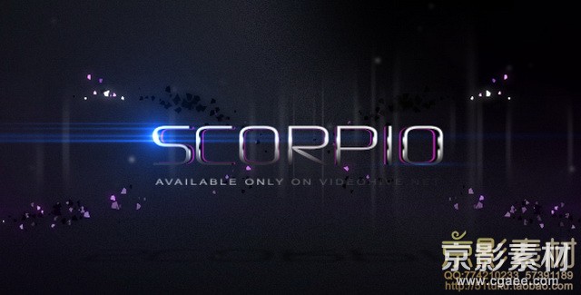 AE模板-科技幻想logo标志展示片头 SCORPIO