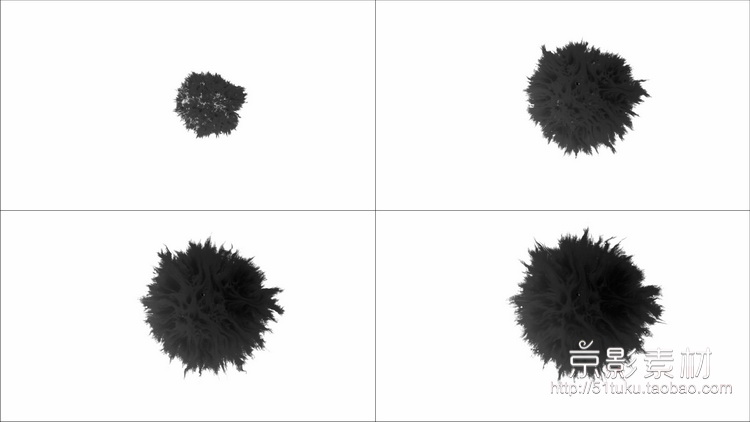 Ink Blots V2 60组水墨滴落印迹墨水散开晕染高清视频素材