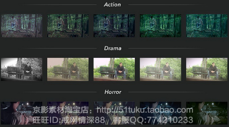 FCPX插件 MotionVFX mLooks3_30组高级电影调色预设效果插件 中文/英文-Final Cut Pro X 插件