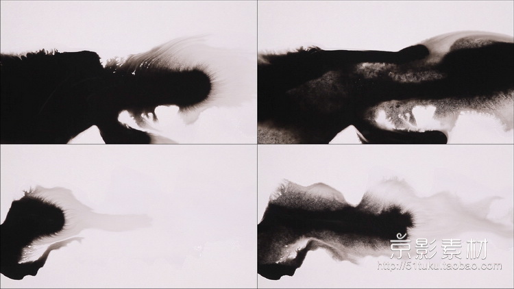 Ink Blots V2 60组水墨滴落印迹墨水散开晕染高清视频素材