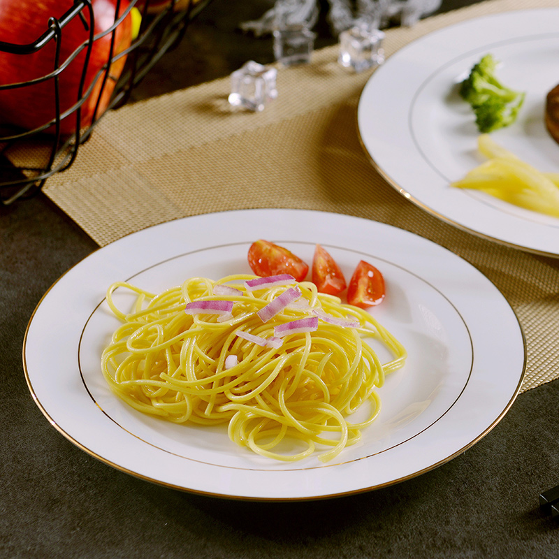 Web celebrity up phnom penh steak dishes home dinner plate ipads porcelain round flat suit European tableware breakfast tray