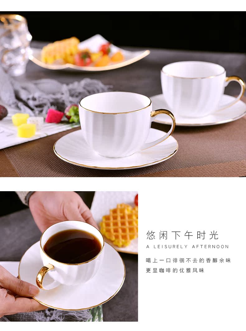 Jingdezhen creative manual gold 】 【 ipads China coffee cups and saucers suit ceramic coffee cup home European cup