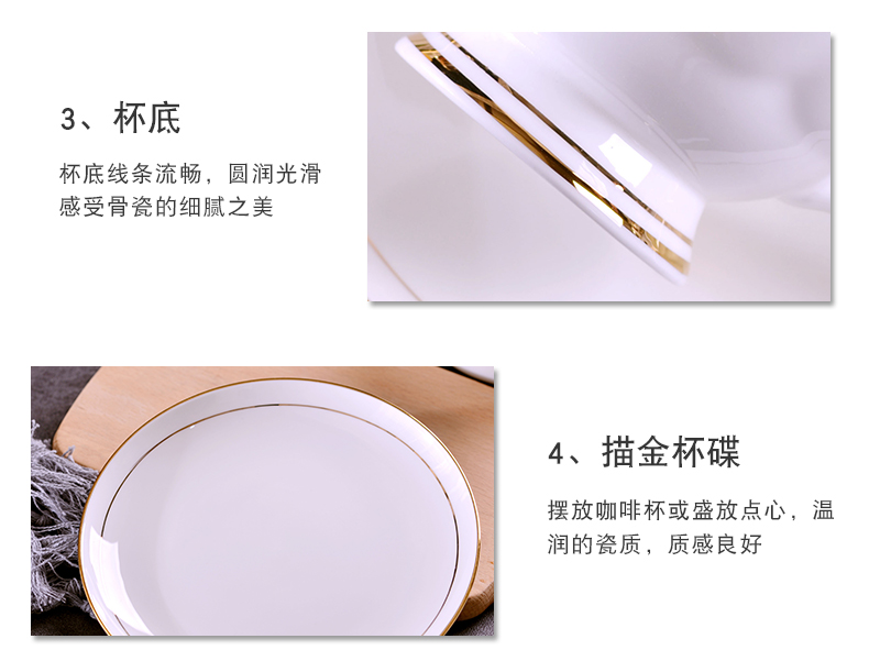 Creative manual gold 】 【 ceramic cups of coffee milk cup small European - style key-2 luxury ipads China coffee cups and saucers suit