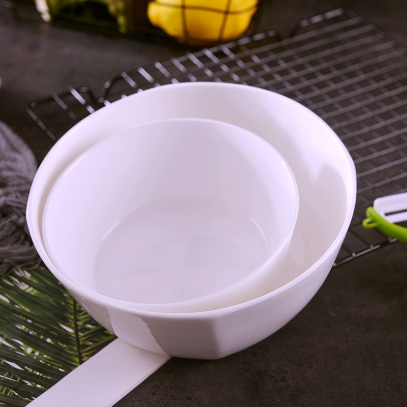 Jingdezhen pure white household ipads China to eat rice bowl Japanese creative move with a single ceramic bowl mercifully rainbow such as bowl with large soup bowl