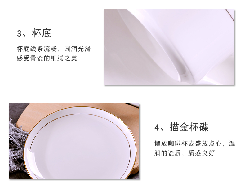 Household manual gold 】 【 jingdezhen ceramic cup coffee milk cup Europe type ipads China coffee cups and saucers suit