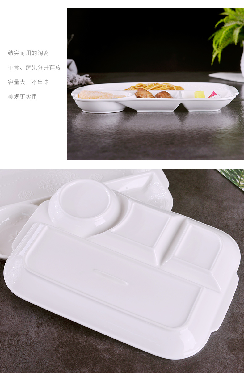 Under the glaze color embossed grain ceramic frame eat fast food dish one Japanese household creative children separated plate plate