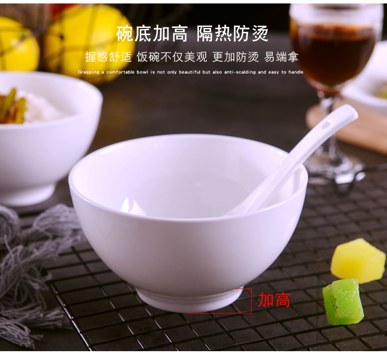 Jingdezhen ten pack 】 【 under the glaze color of household ceramic bowl suit European ipads China not hot rice bowls